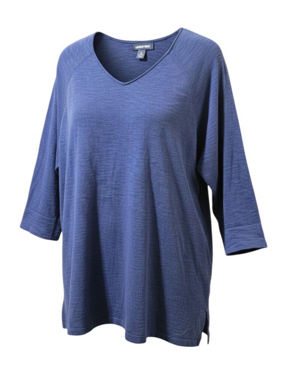 Lands' End Navy V-Neck Long Sleeve Pullover
